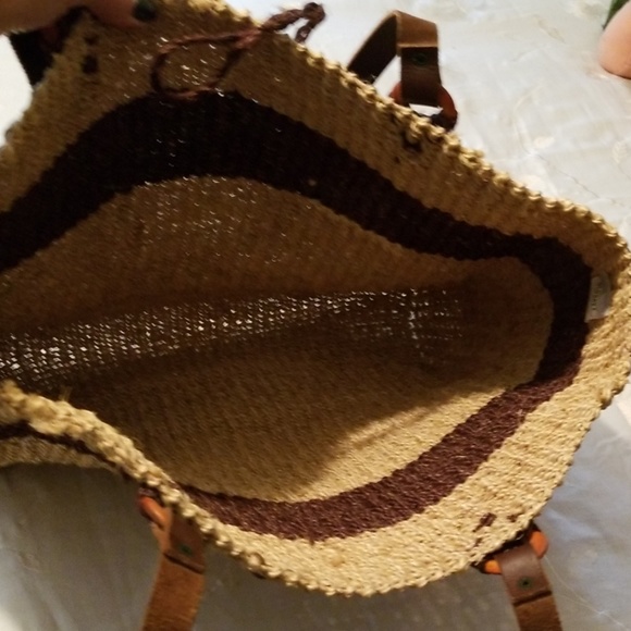 heavy weight rope tote (leather handles) - Picture 3 of 3